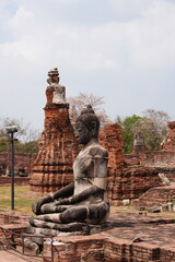 Wat Mahathat, Ayutthaya Province, Thailand, destroyed by the Burmese in 1767. Photo taken on 29...