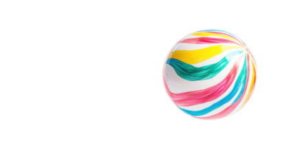 Colorful sphere rotating on transparent background: perfect for creative projects