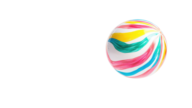 Colorful sphere rotating on transparent background: perfect for creative projects