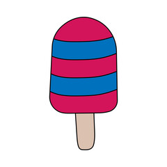 Cartoon Ice Cream Clipart: Kawaii Ice Cream Clipart: Colorful Doodle Ice Cream