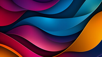 Colorful abstract waves flowing seamlessly creating dynamic background