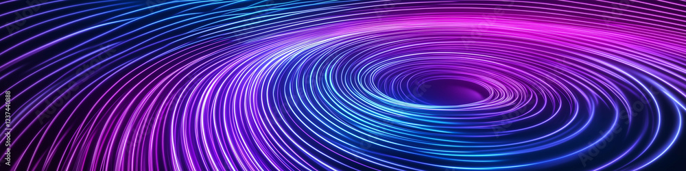 Aufkleber Swirling neon lights creating a vortex of vibrant colors