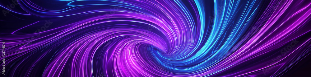 Poster Swirling neon lights creating a vibrant vortex of color and energy
