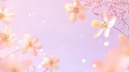 Pastel flowers, soft background, spring, gentle, design