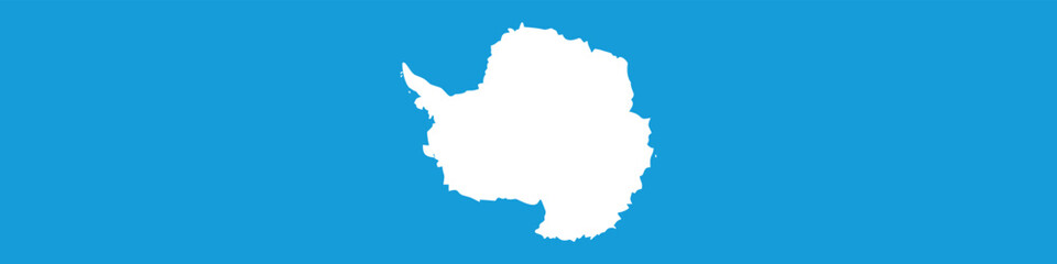 Antarctica flag long banner digital vector illustration