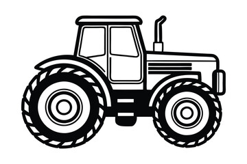 Obraz premium tractor vector illustration on white background
