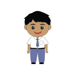 Simple illustration of student vector image