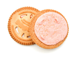Sweet cookies isolated on a white background