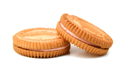 Sweet cookies isolated on a white background