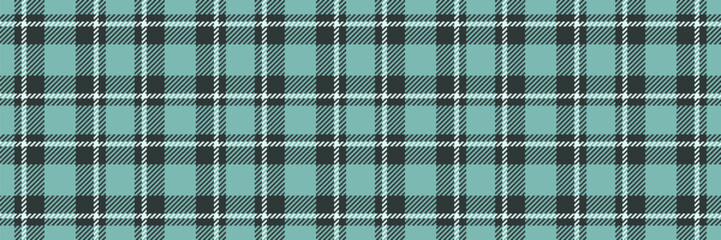 Elegant teal, black, and white plaid pattern.  Perfect for textile design, website backgrounds, or fashion projects.  Clean, modern aesthetic with a timeless appeal.