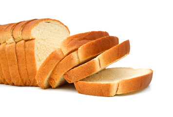 Sliced bread isolated on white background