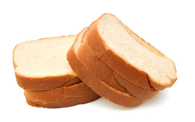 Sliced bread isolated on white background