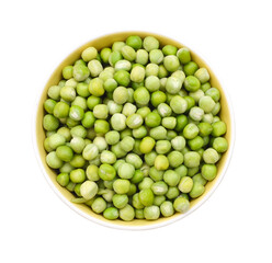 Fresh peas isolated on white background