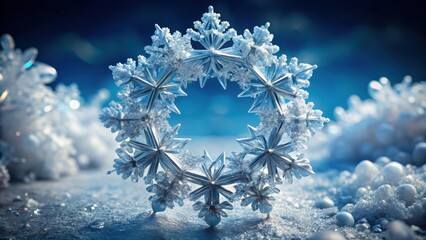 Frozen Crystal Form, crystal structure, snowflake pattern, winter wonderland