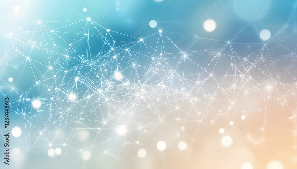 Poster abstract network connections digital data visualization