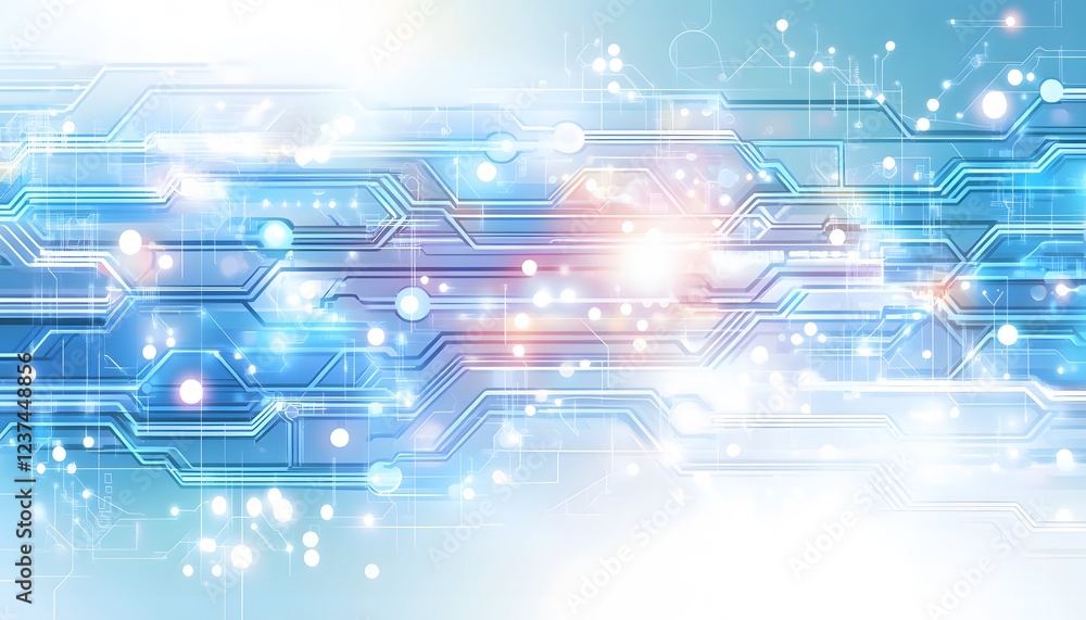 Poster abstract technology background circuitry design