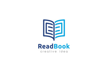 Fototapeta premium Creative Book Concept Logo Design Template