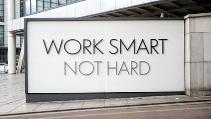 Obraz premium work smart not hard Text