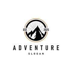 Mountain Logo, Nature Landscape Vector, Premium Elegant Simple Design, Illustration Symbol Template Icon