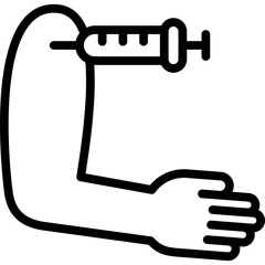 inject icon illustration design with outline