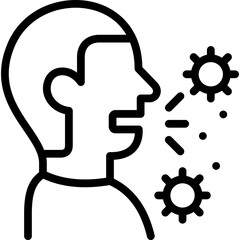 infected icon illustration design with outline