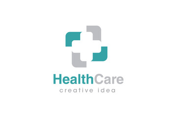 Obraz premium Creative Health Care Concept Logo Design Template