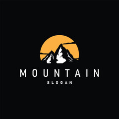 Mountain Logo, Nature Landscape Vector, Premium Elegant Simple Design, Illustration Symbol Template Icon
