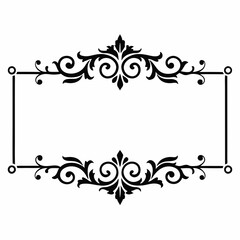 Ornate Decorative Frame with Elegant Swirls and Floral Design, Vintage Border with Artistic Flourishes, Intricate Swirl Patterns with Classic Detailing, Timeless Frame for Photos and Art