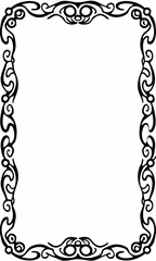 Elegant Swirling Decorative Frame with Curved Flourishes, Intricate Border Design with Spirals and Swirls, Vintage Ornate Frame for Photos and Artwork, Beautiful Decorative Border with Flowing Curves