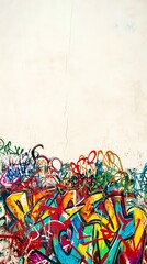 Fototapeta premium Vibrant Urban Graffiti Art Displaying Colorful Abstract Design