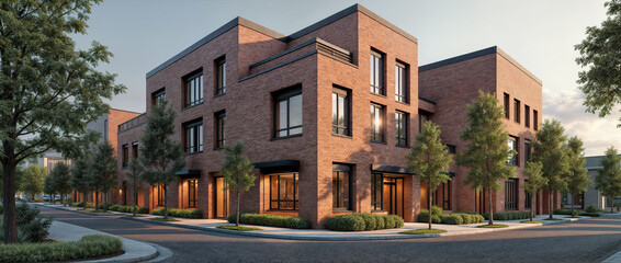 Naklejka premium red brick architecture