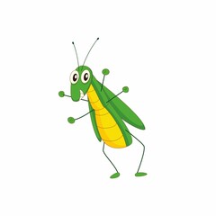 vector illustration of a grasshopper