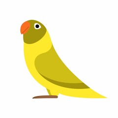 yellow bird with a flower