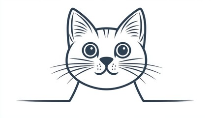 Playful cat illustration digital artwork creative design cute environment front view