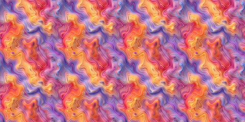 Colorful abstract swirl pattern with vibrant flowing waves in warm and cool tones