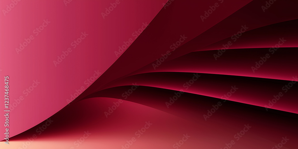 Poster abstract red background with flowing lines creating dynamic visual effect