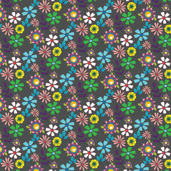 seamless pattern with flowers