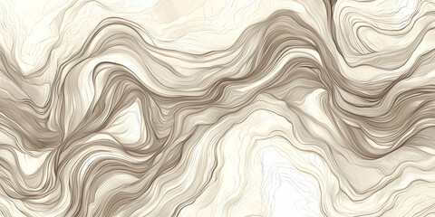 Abstract flowing lines background organic fluid texture with delicate curves neutral beige and white