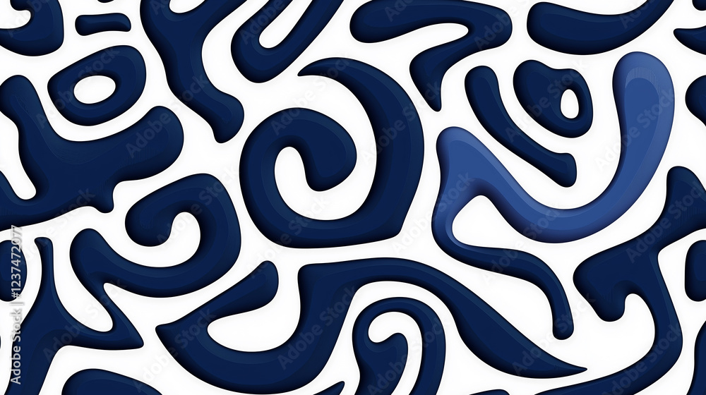 Fototapete abstract blue shapes creating a dynamic and modern pattern
