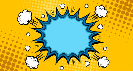 Comic blank text speech bubbles in pop art style vector illustration