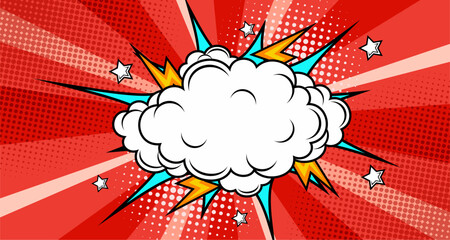 boom comic background with dot halftone on pop art style