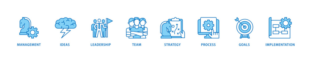 Business to business icon set flow process which consists of cooperation, commerce, transaction, sales, marketing, supply chain icon live stroke and easy to edit .