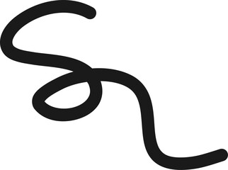 Abstract Decorative Swirl Line