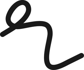 Abstract Decorative Swirl Line