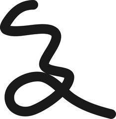 Abstract Decorative Swirl Line