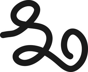 Abstract Decorative Swirl Line