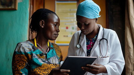 Doctor and Patient Consultation in Rural Clinic
