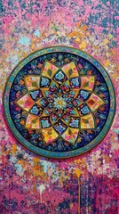 Obraz premium Artistic Islamic background with layered geometric designs