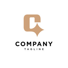 Letter O Star Logo Icon Vector