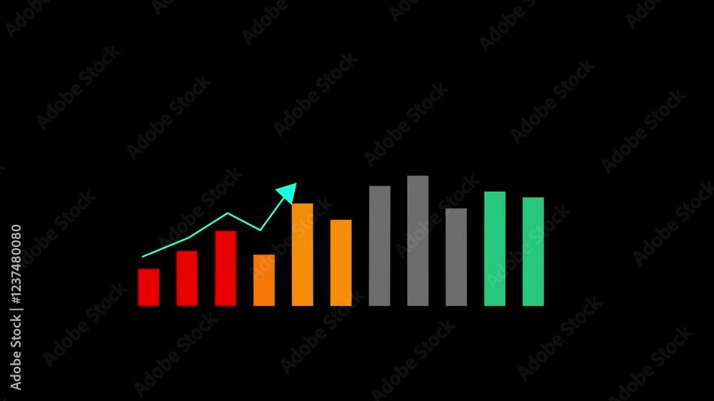 Poster an upward trending graph signifying growth and progress in a business context business analyzing dat